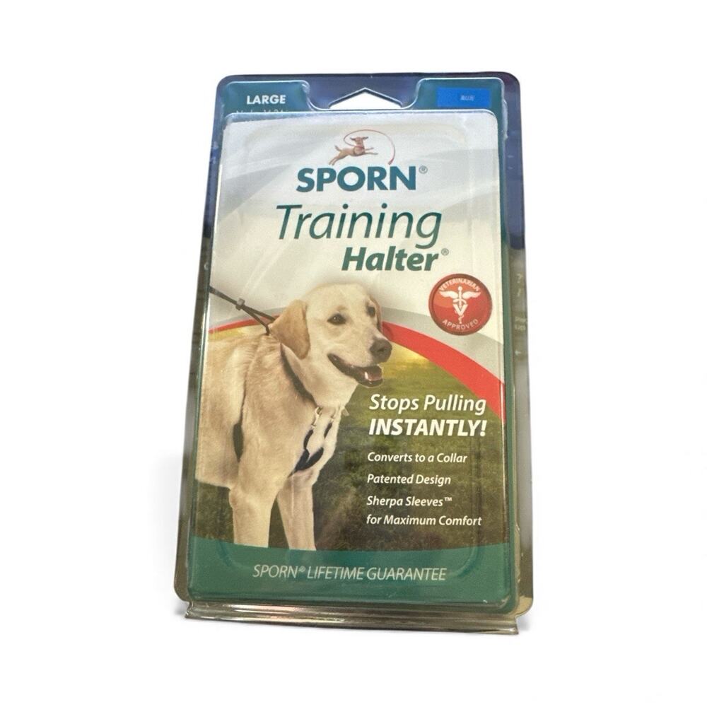 Sporn Training Halter No Pull Dog Harness Large Dogs Blue neck 16-24 in
